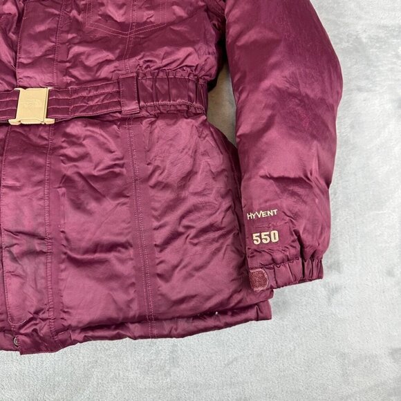 The North Face Hyvent 550 Wine Puffer Jacket Girls Size L (14/16) - Picture 4 of 16